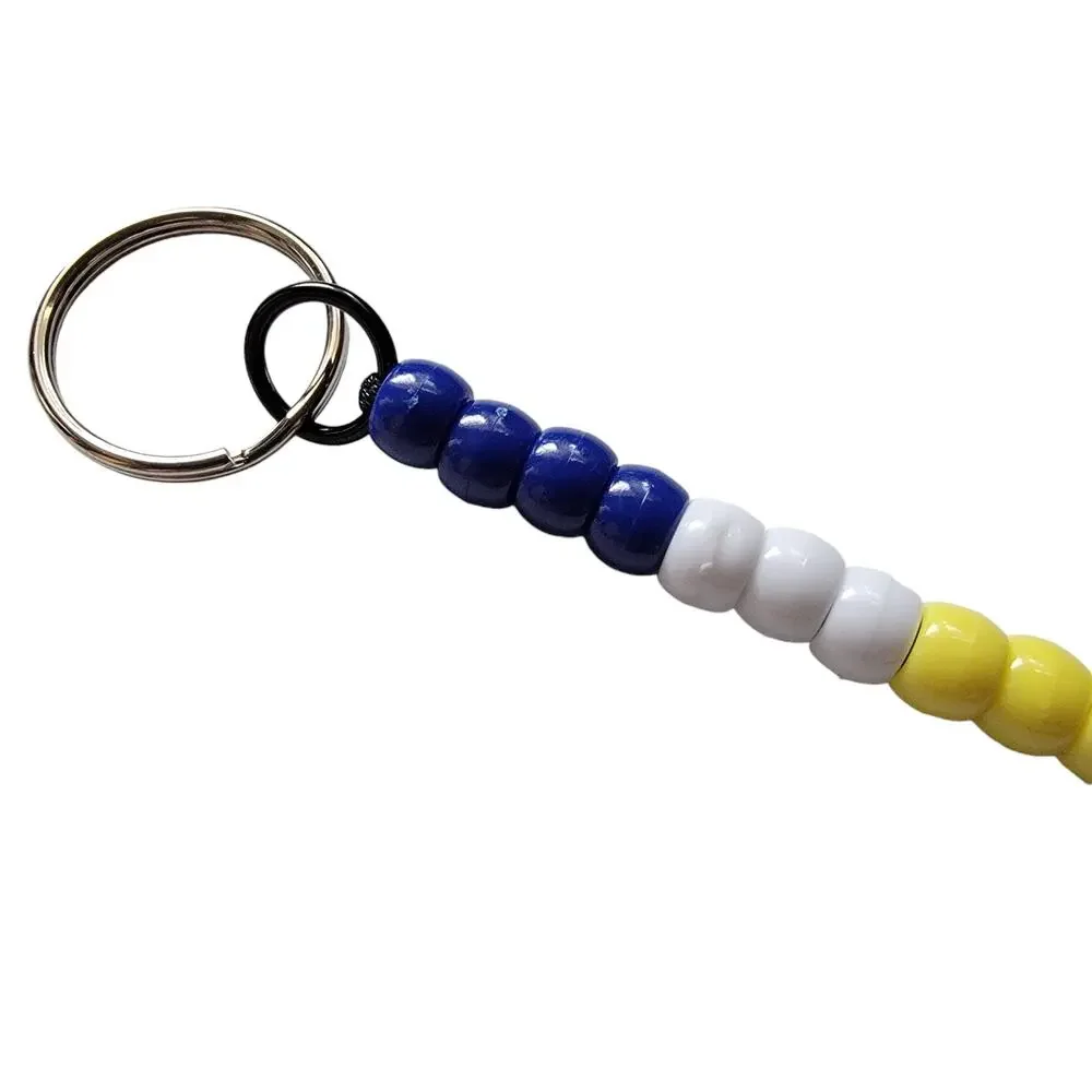 Football Keychain‎ Blue White Yellow NFL NCAA Sports Fan Mom Dad Parent Gift